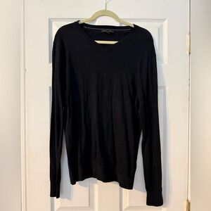 Banana Republic Men's Black Long Sleeve V-Neck Shirt